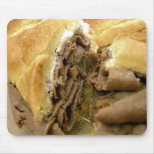 Mousepad Sanduíche da carne assada com queijo de cabra cre