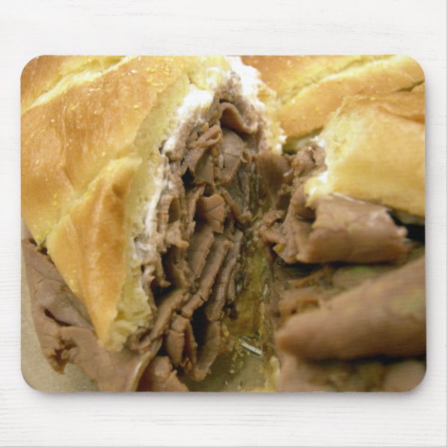 Mousepad Sanduíche da carne assada com queijo de cabra crem (Frente)
