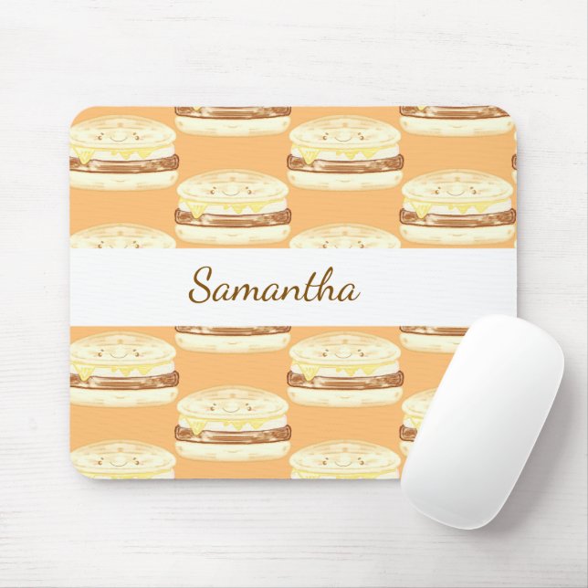 Mousepad Sanduíche De Enchidos, Ovos E Queijos (Com mouse)
