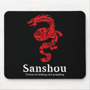 Mousepad Sanshou Dragão Sanda Boxe Chinês Artes Marciais