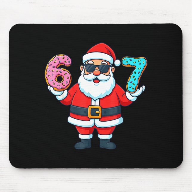 Mousepad Santa 67 Donut Meme Funny Christmas Holiday  (Frente)