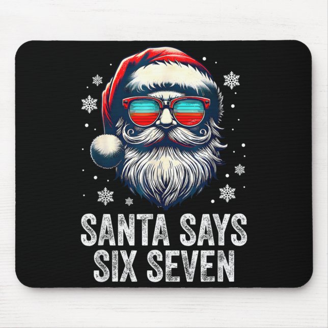 Mousepad Santa 67 Meme Funny Six Seven Christmas Xmas Pajam (Frente)