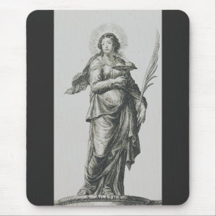 Mousepad Santa Ágata da Sicília Graça Vulcânica Arte
