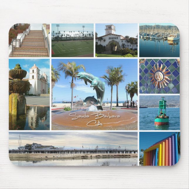 Mousepad Santa Barbara, tapete do rato de CA (Frente)