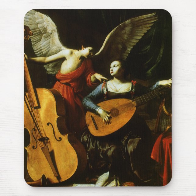 Mousepad Santa Cecília e o Anjo por Carlo Saraceni (Frente)