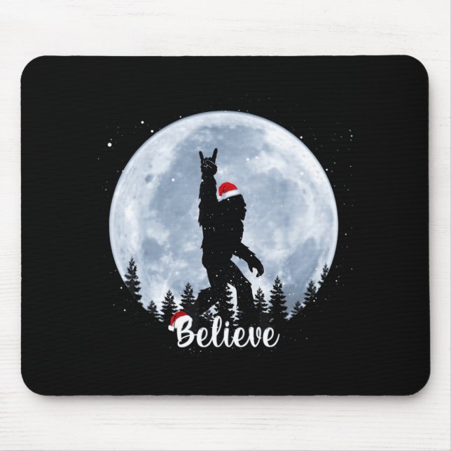 Mousepad Santa Christmas Rock Sasquatch Xmas Girl  (Frente)
