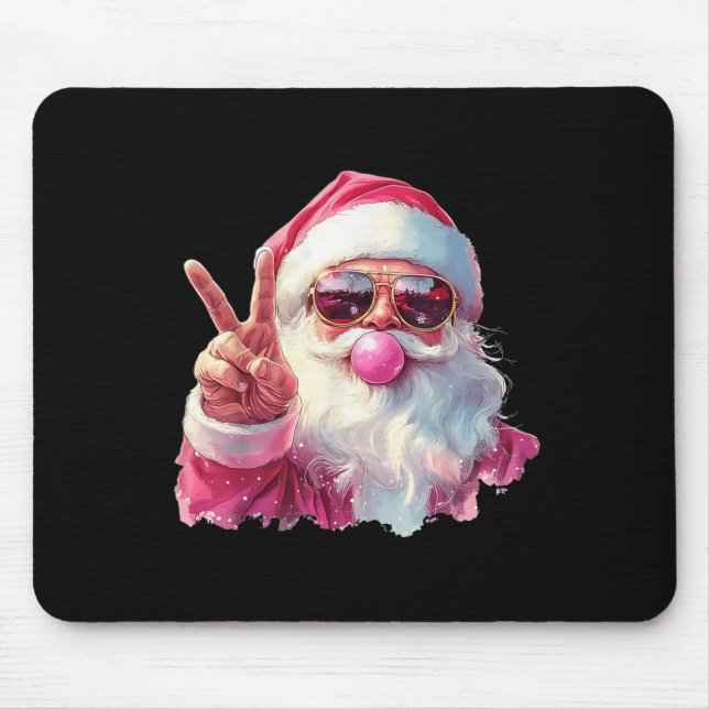 Mousepad Santa Claus Blowing Bubble Gum Nk Sungles Christma (Frente)