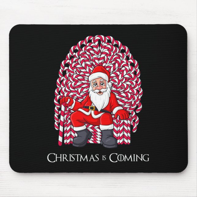 Mousepad Santa Claus Candy Cane Joga Meninas de Natal (Frente)