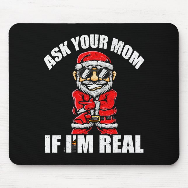 Mousepad Santa Claus Christmas Naughty Shirt Adult Santa Cl (Frente)