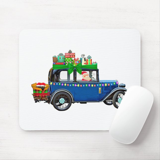 Mousepad Santa Claus Jalopy (Com mouse)