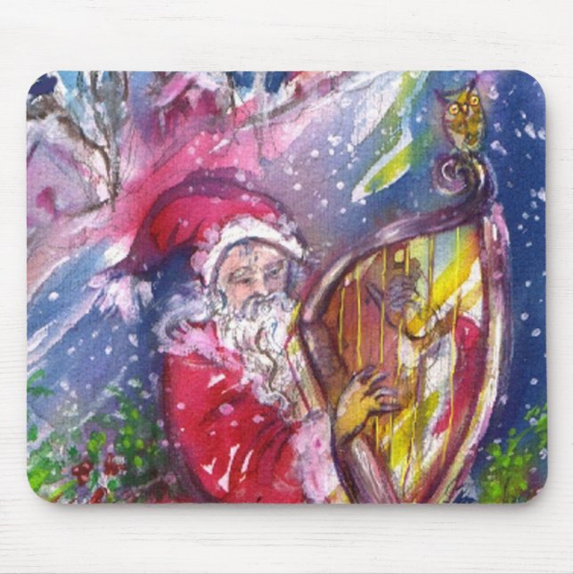 MOUSEPAD SANTA CLAUS JOGANDO HARP À LUZ DA LUZ (Frente)