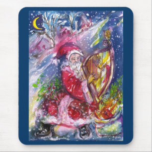 MOUSEPAD SANTA CLAUS JOGANDO HARP À LUZ DA LUZ