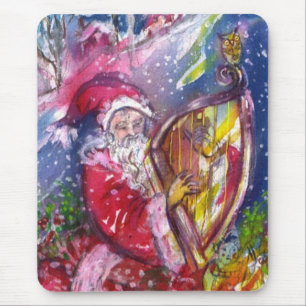 MOUSEPAD SANTA CLAUS JOGANDO HARP À LUZ DA LUZ