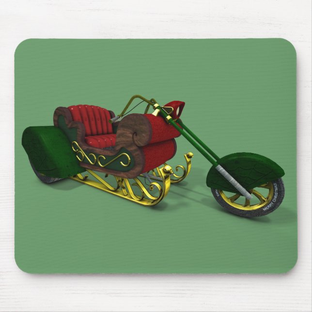 Mousepad Santa Claus Motor Trike Sledge (Frente)