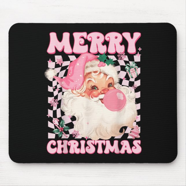 Mousepad Santa Claus Nk Sungles Blowing Bubble Gum Christma (Frente)