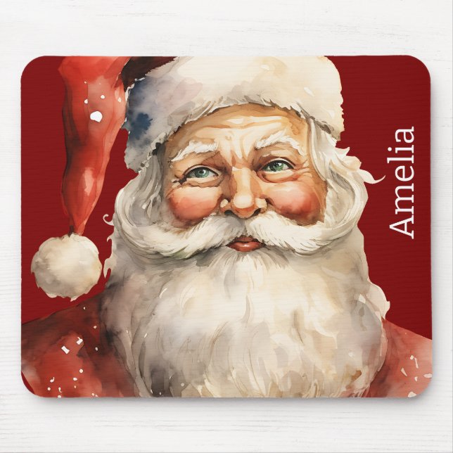 Mousepad Santa Claus Retro Christmas (Frente)