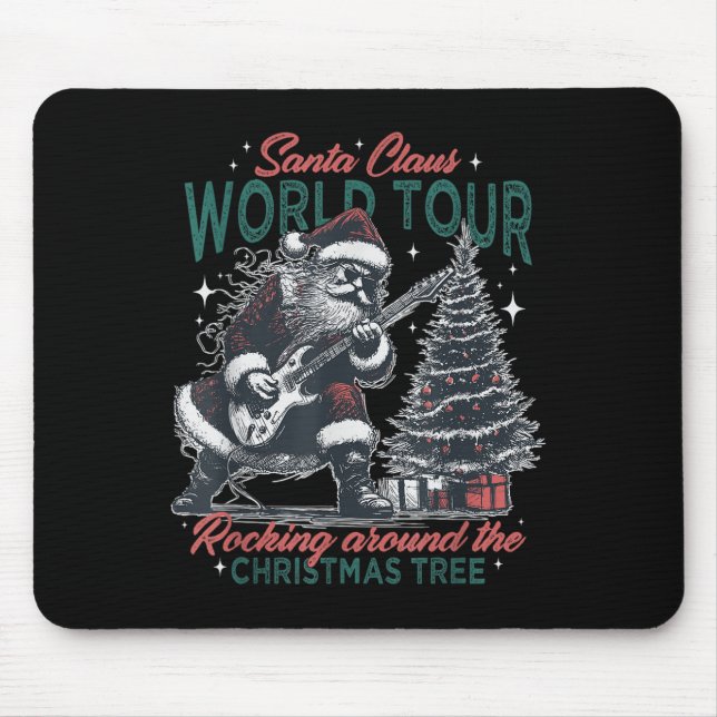 Mousepad Santa Claus World Tour Rocking Around The Christma (Frente)