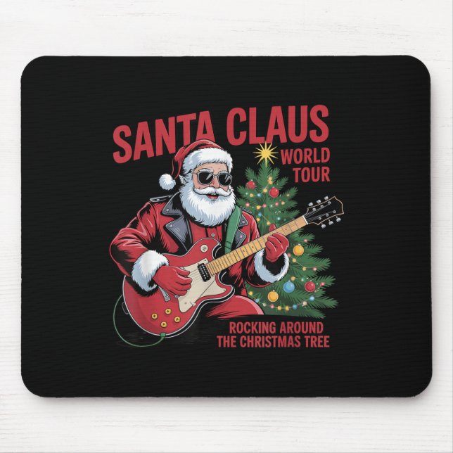Mousepad Santa Claus World Tour Rocking Around The Christma (Frente)
