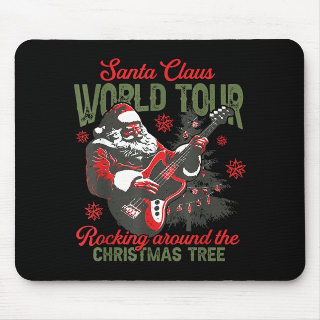 Mousepad Santa Claus World Tour Rocking Around The Christma (Frente)
