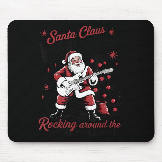 Mousepad Santa Claus World Tour Rocking Around The Christma (Frente)