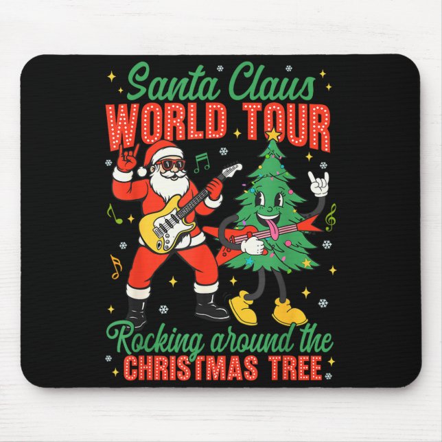 Mousepad Santa Claus World Tour Rocking Around The Christma (Frente)