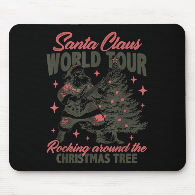 Mousepad Santa Claus World Tour Rocking Around The Christma (Frente)