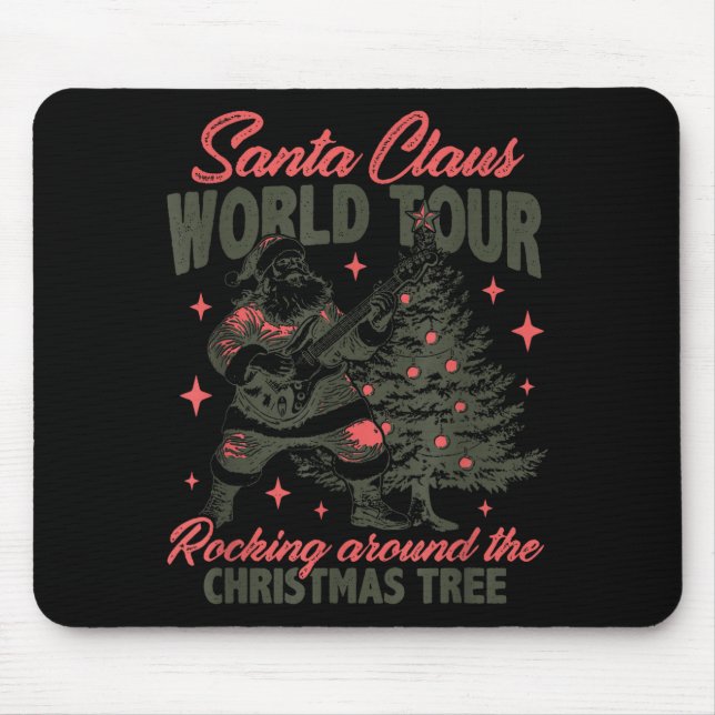 Mousepad Santa Claus World Tour Rocking Around The Christma (Frente)