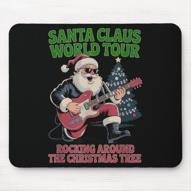 Mousepad Santa Claus World Tour Rocking Around The Christma (Frente)