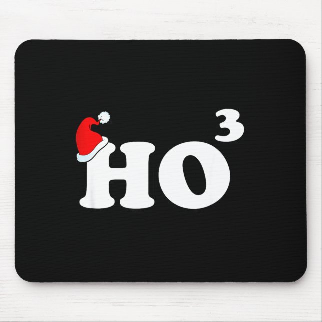 Mousepad Santa Ho3 Ho Cubed Gift Women Men Teacher Funny Ch (Frente)