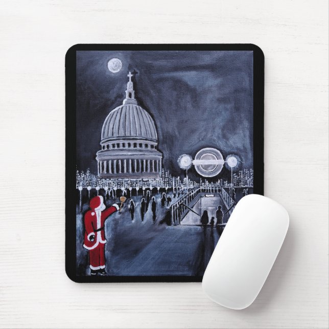 Mousepad Santa in London Painting by Alfred Fox (Com mouse)