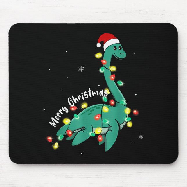 Mousepad Santa Loch Ness Monster Christmas Nessie Boys Girl (Frente)