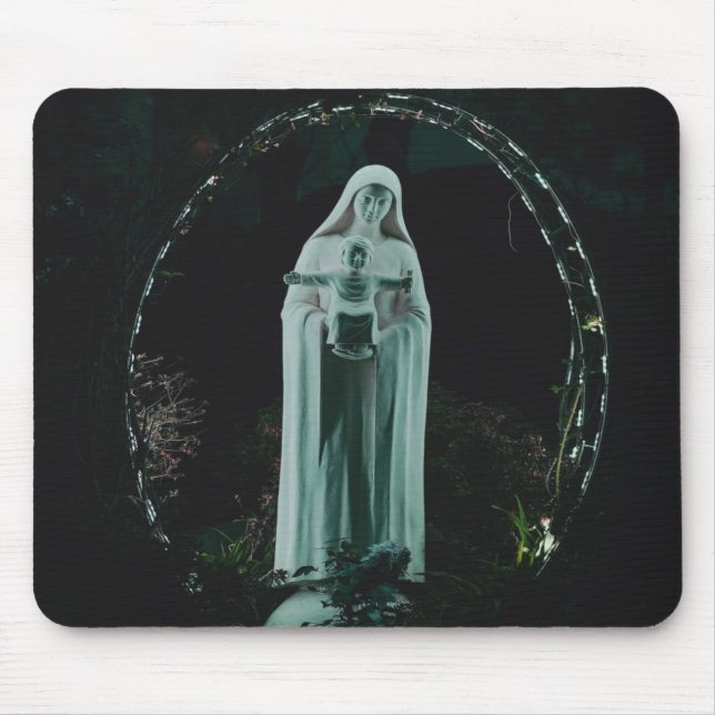 Mousepad Santa Mãe Maria e Bebê Jesus Cristão (Frente)