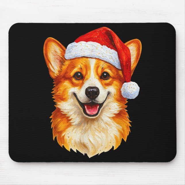 Mousepad Santa Pembroke Welsh Corgi Christmas Welsh Corgi D (Frente)