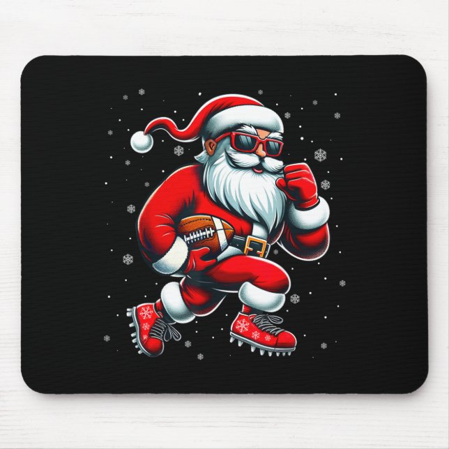 Mousepad Santa Playing Football Men Boys Christmas Football (Frente)