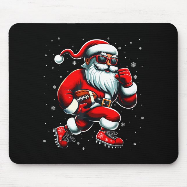 Mousepad Santa Playing Football Men Boys Christmas Football (Frente)