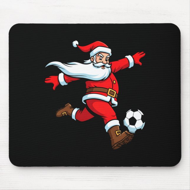 Mousepad Santa Plays Soccer Christmas Srts Women Men Kids L (Frente)