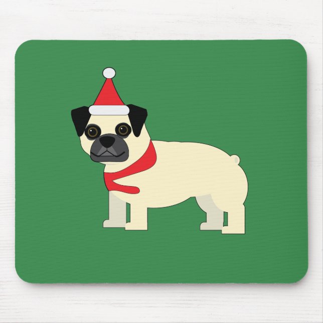 Mousepad Santa Pug (Frente)