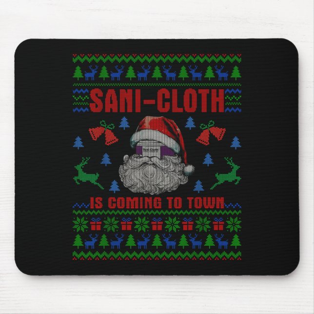 Mousepad Santa Sani Cloth Is Coming To Town Er Nures Ugly C (Frente)