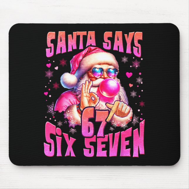 Mousepad Santa Says Six Seven 6 7 Meme Santa Nk Bubble Chri (Frente)