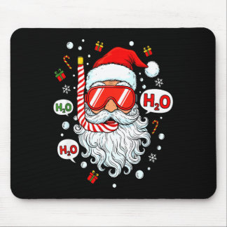 Mousepad Santa Scuba Diving Equipment Funny Scuba Diver Chr