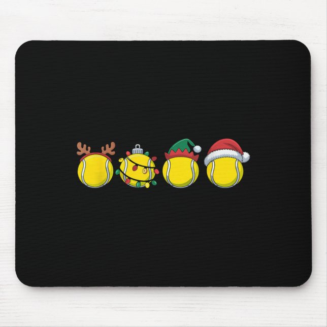 Mousepad Santa Tennis Ball Christmas Tennis Lover Tennis Pl (Frente)