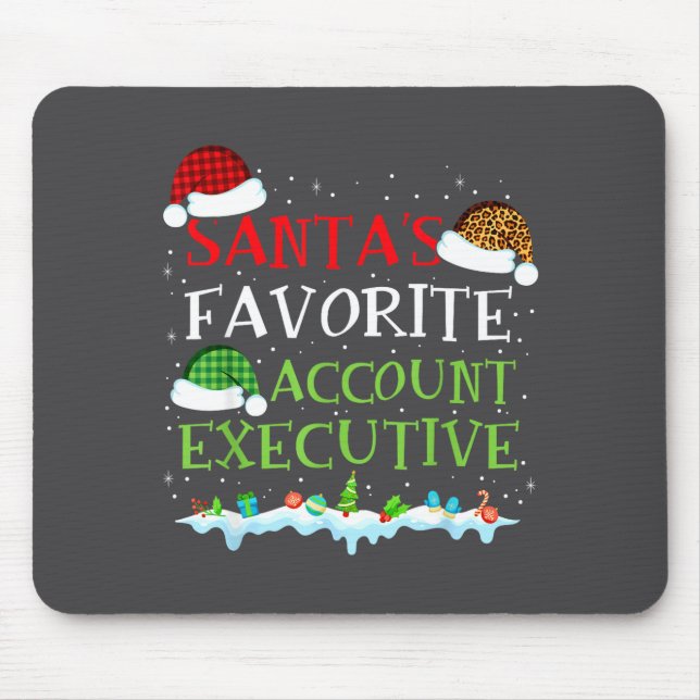 Mousepad Santa's Favorite Account Executive Fun Christmas  (Frente)