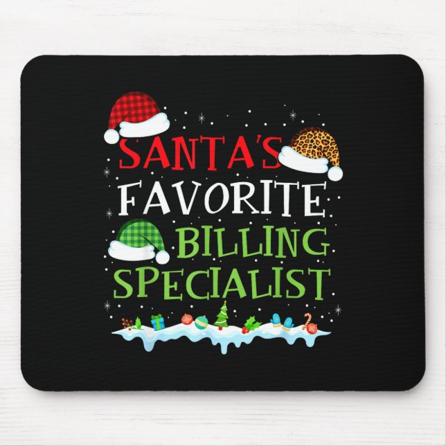 Mousepad Santa's Favorite Billing Specialist Fun Christmas  (Frente)