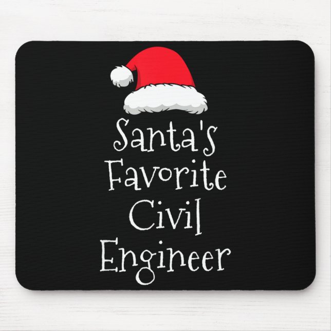 Mousepad Santas Favorite Civil Engineer - Christmas Funny G (Frente)