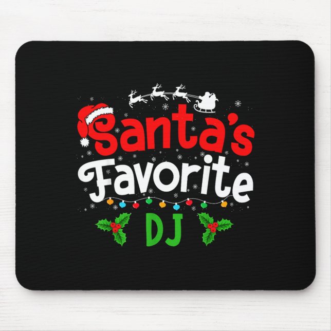 Mousepad Santa's Favorite Dj Christmas Party  (Frente)