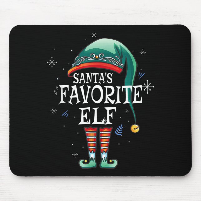 Mousepad Santa's Favorite Elf The Matching Elf Family For C (Frente)