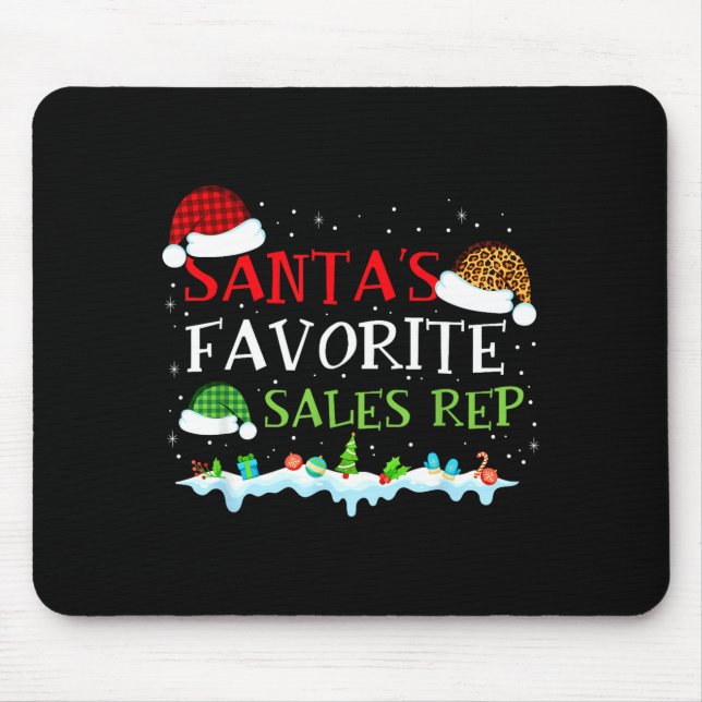 Mousepad Santa's Favorite S Rep Fun Christmas  (Frente)