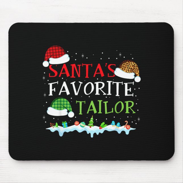 Mousepad Santa's Favorite Tailor Fun Christmas Alterations  (Frente)