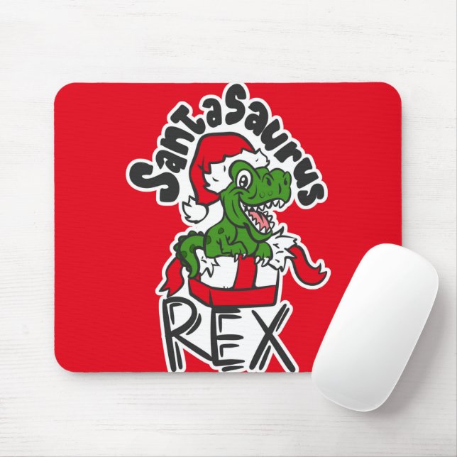 Mousepad Santasaurus Rex (Com mouse)