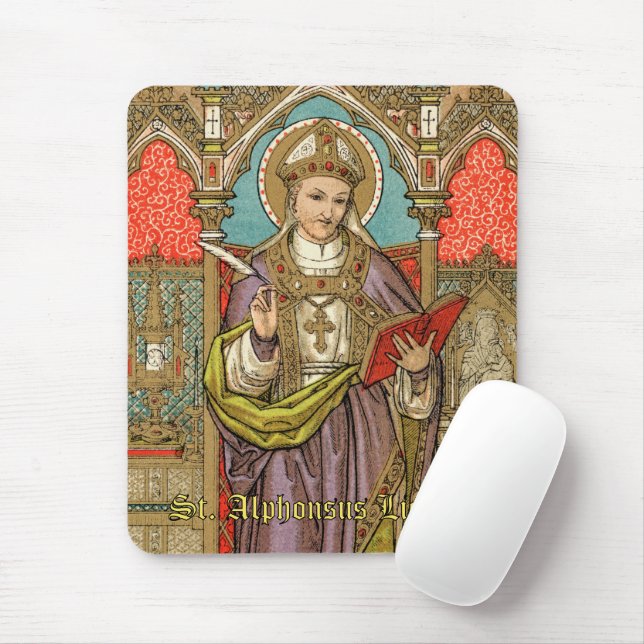 Mousepad Santo Afonso de Ligório (VVP 005) (Com mouse)